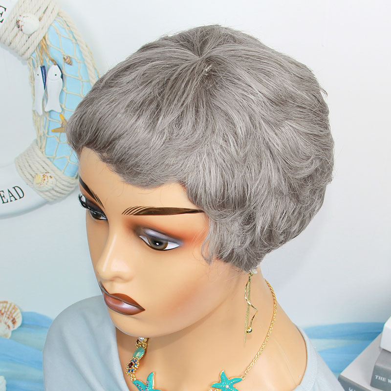 Krótkie, proste peruki z natur – Short Pixie Cut Wig Human Hair Cheap recenzja i cena