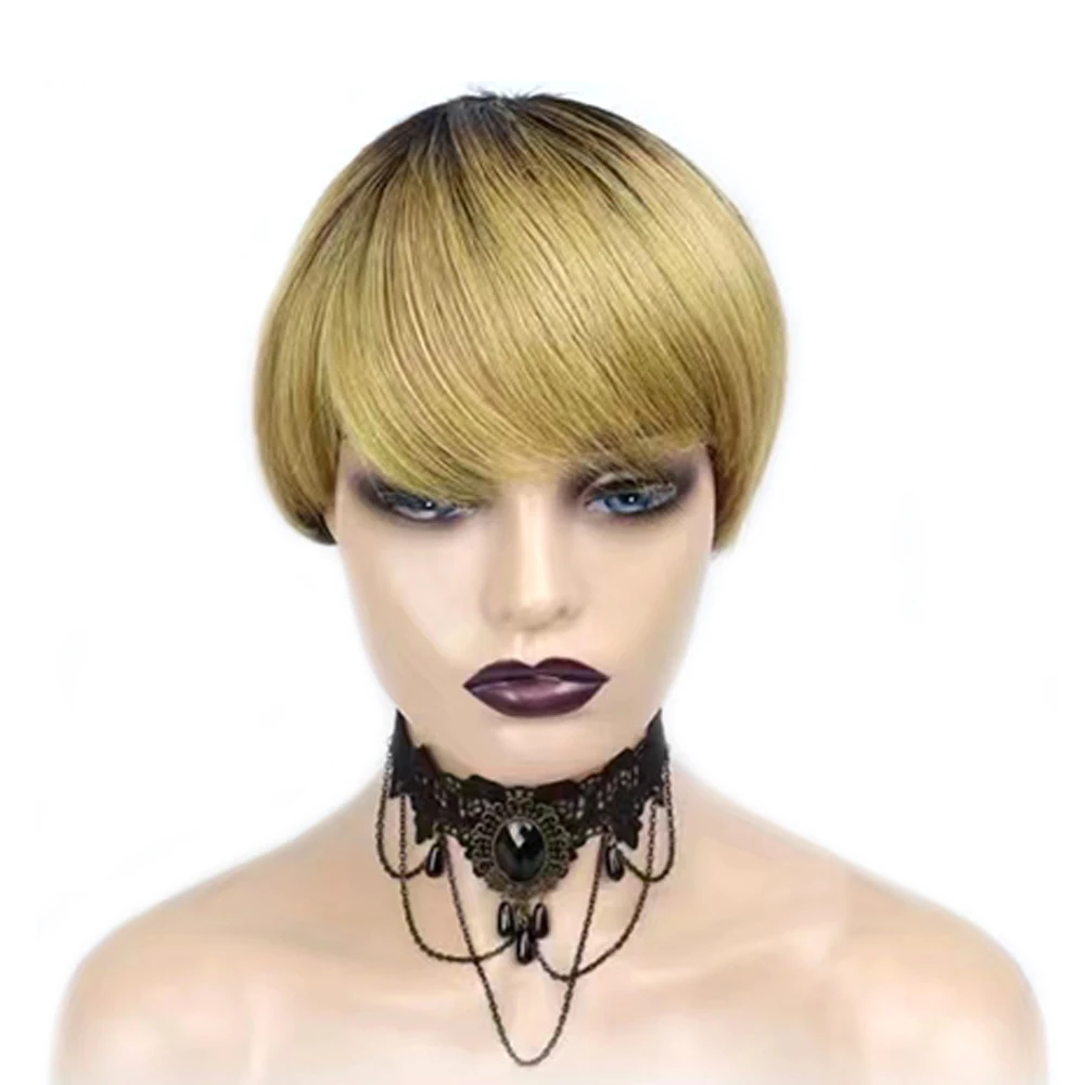 8-calowa krótka peruka z włosa – Short Pixie Cut Wig Human Hair Cheap recenzja i cena