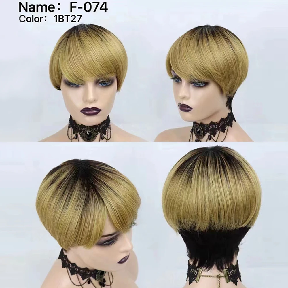 8-calowa krótka peruka z włosa – Short Pixie Cut Wig Human Hair Cheap recenzja i cena