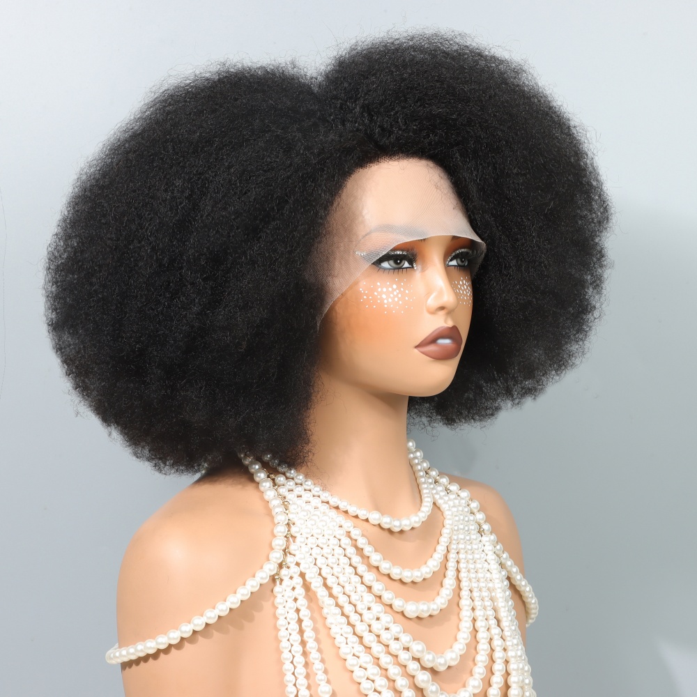 Peruki afro 14 cali dla czarno – Glueless Wear And Go Human Hair Wig recenzja i cena