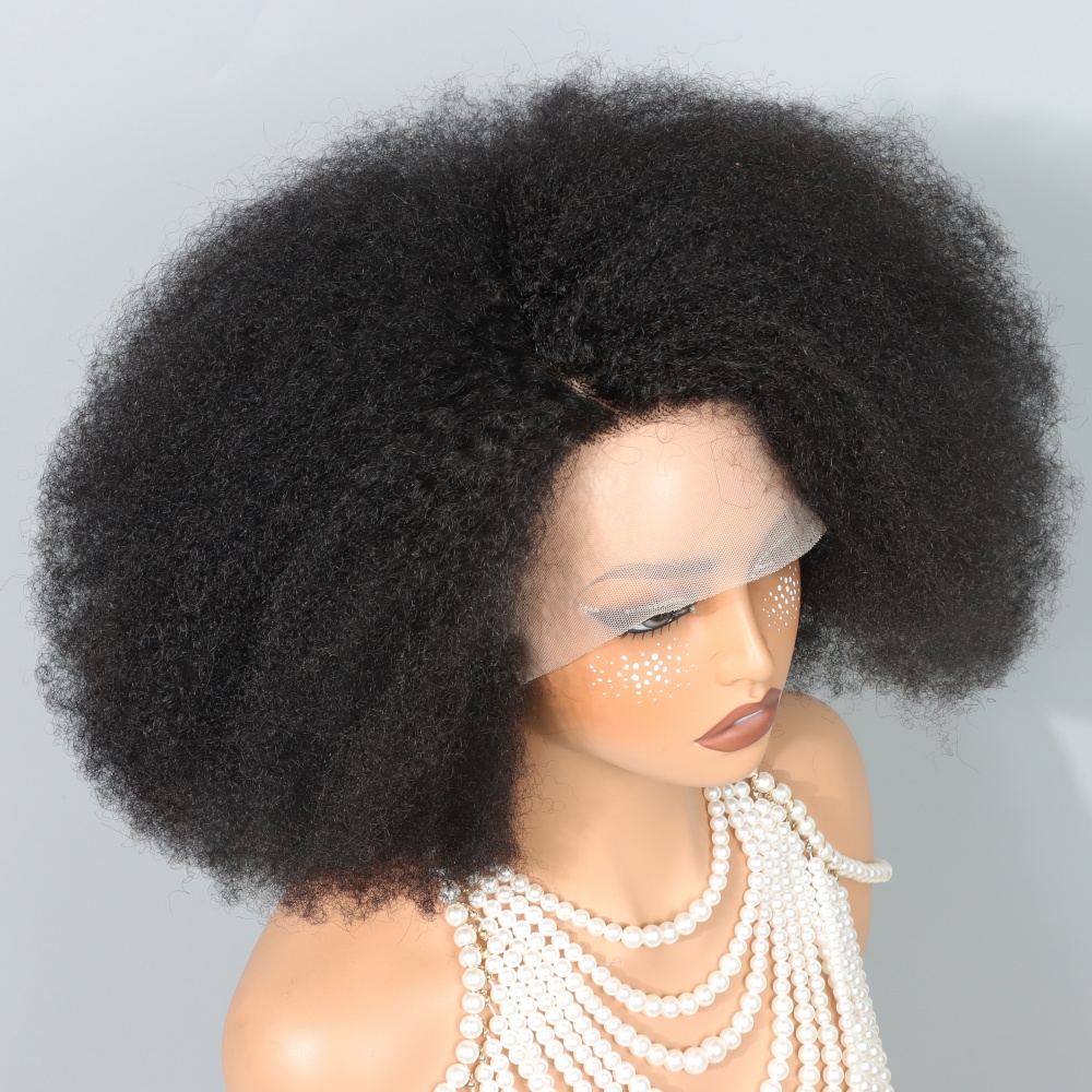 Peruki afro 14 cali dla czarno – Glueless Wear And Go Human Hair Wig recenzja i cena