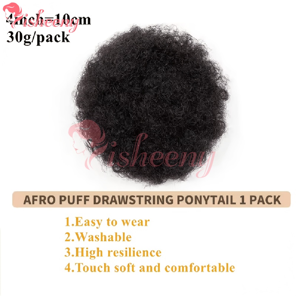 Isheeny Kinky Curly Afro Puff  – Drawstring Afro Curly Puff Ponytail recenzja i cena