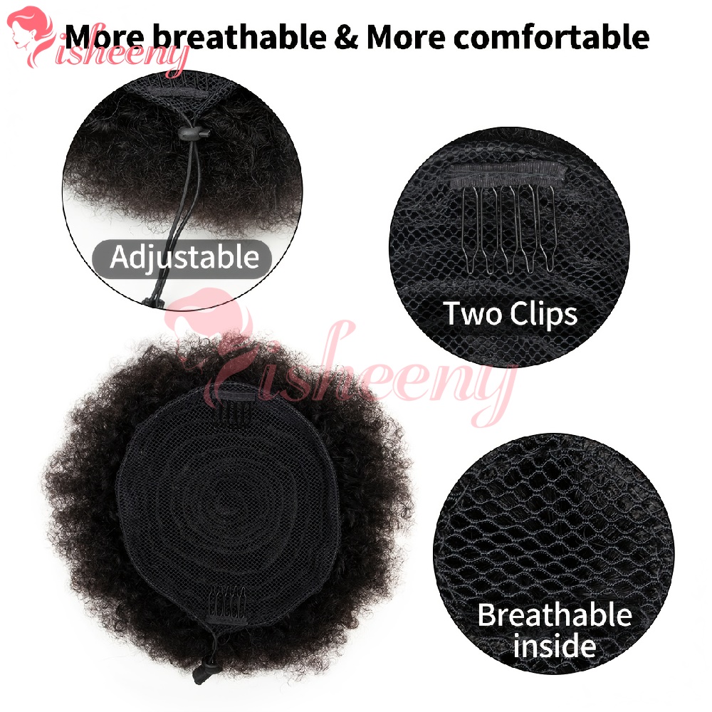 Isheeny Kinky Curly Afro Puff  – Drawstring Afro Curly Puff Ponytail recenzja i cena
