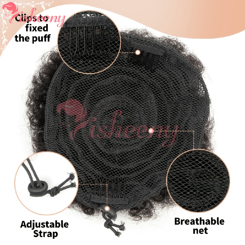 Isheeny Kinky Curly Afro Puff  – Drawstring Afro Curly Puff Ponytail recenzja i cena