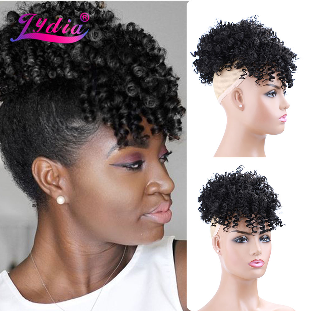 Lydia sznurek syntetyczny wyso – Drawstring Afro Curly Puff Ponytail recenzja i cena