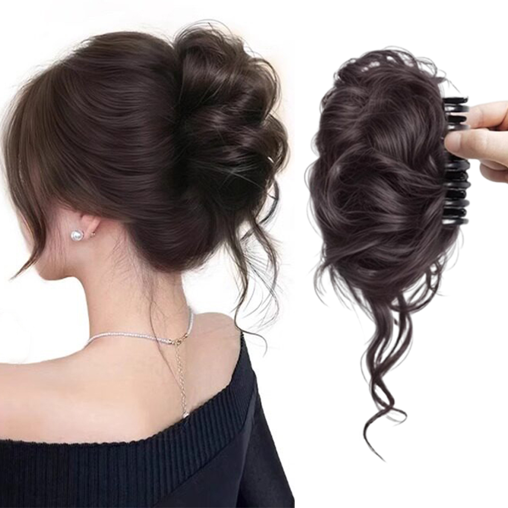 1 szt. Elegancki doczepiany ko – Claw Clip Messy Bun Hair Piece recenzja i cena