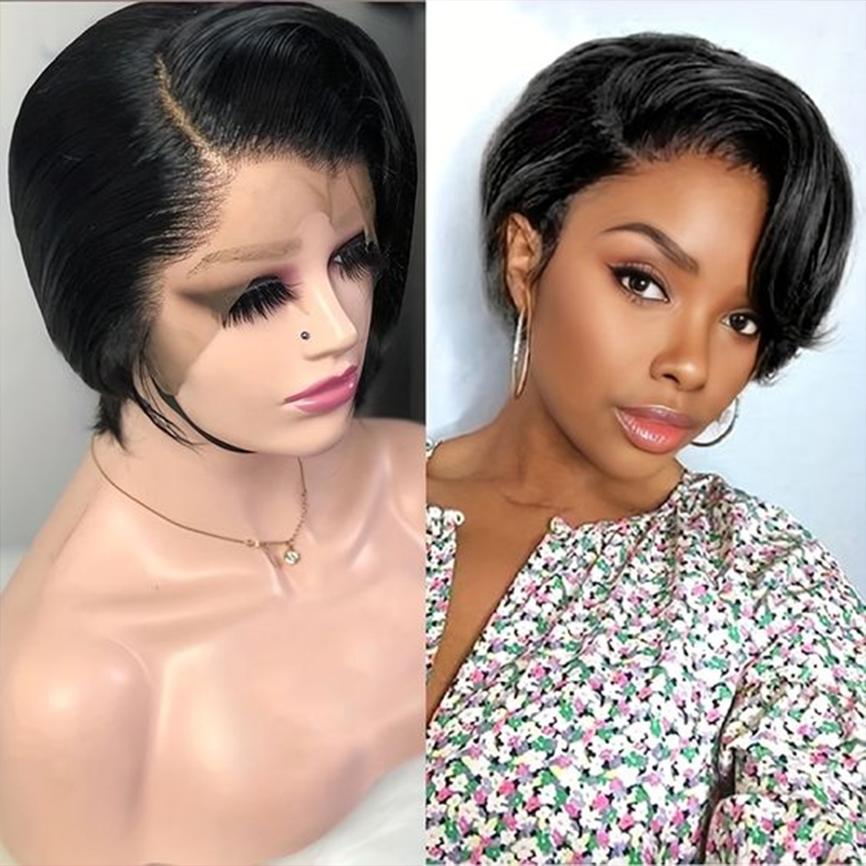 Pixie Cut Peruki Ludzkie Włosy – Short Pixie Cut Wig Human Hair Cheap recenzja i cena